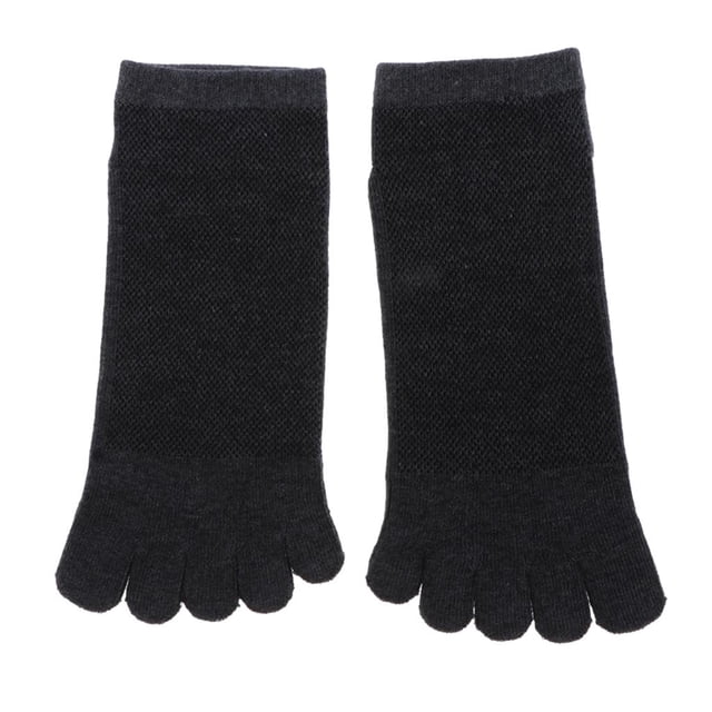 Calcetines Deportivos de Tobillo de cinco dedos Sunnimix par Gris de malla de algodón
