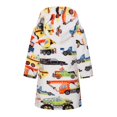 thumbnail image 5 of GYRATEDREAM Kids Boys Girls Flannel Bathrobes Soft Hooded Robes 2-12 Years, 5 of 9