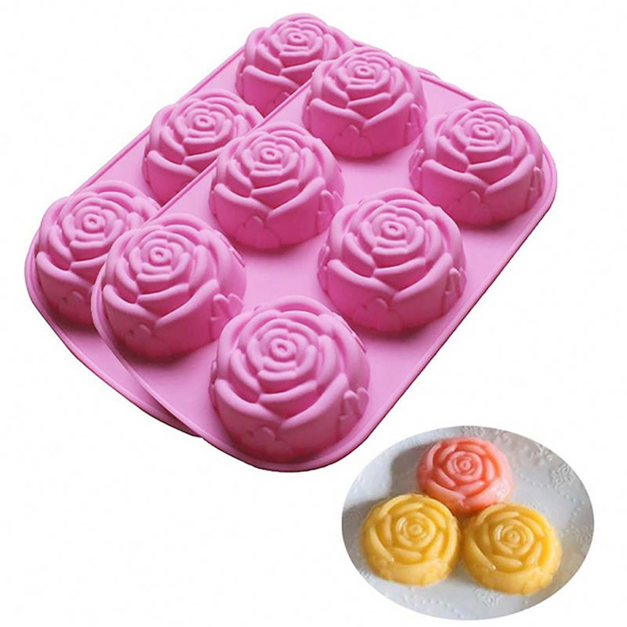Details about   3D 6 ROSE FLOWER Silicone Fondant Cake Mold Chocolate Bombs Candy Baking Mould 