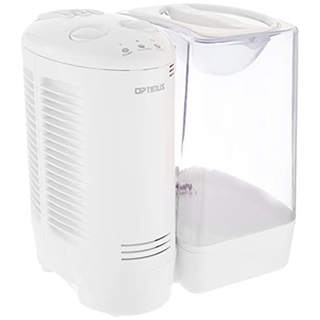 Optimus U-32010 3.0 Gallon Warm Mist Humidifier with Wicking Vapor System, White