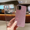 thumbnail image 3 of Compatible with iPhone 14 Glitter Plating Case, Cute Aesthetic Luxury Bling Sparkly Shiny Clear Case for Women Girls Camera Protection Shockproof Phone Case for iPhone 14 (Pink), 3 of 12