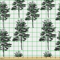 thumbnail image 2 of Ambesonne Forest Fabric by the Yard Upholstery, Woodland Trees Drawn by Hand, 10 Yards, Charcoal Grey White, 2 of 5