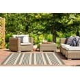thumbnail image 4 of Safavieh Courtyard Caroline Striped Indoor/Outdoor Area Rug, Gray/Bone, 7'10" x 7'10" Square, 4 of 13