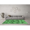 thumbnail image 3 of Ahgly Company Indoor Round Abstract Emerald Green Contemporary Area Rugs, 3' Round, 3 of 4