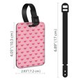 thumbnail image 3 of WIRESTER Rectangle PU Leather Luggage Tags for Travel Suitcase Baggage 4.05 x 2.83 inches - Pink Hearts Pattern, 3 of 7