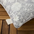 thumbnail image 3 of MARTHA STEWART Distressed Jacobean Indoor Outdoor Decorative Pillow 2-Pack Set, UV Fade Resistant, Water Repellent, Printed Floral Design, Grey, 18"x18", 3 of 9