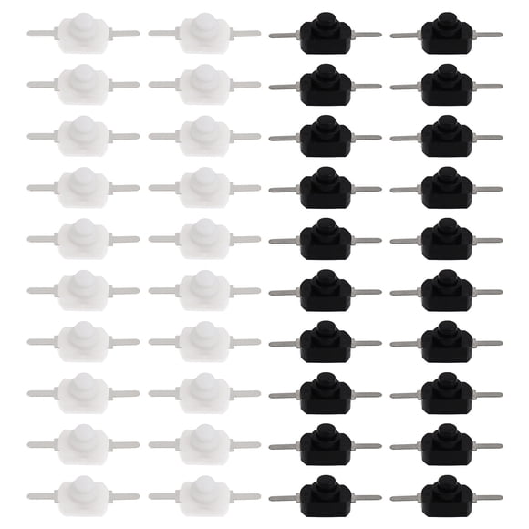 EeaseMX 50 interruptores de botón pulsador con enclavamiento, encendido y apagado para linterna, lámpara de luz