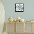 thumbnail image 4 of Stupell Industries Bohemian Coastal Sea Life Black Floating Frame Canvas Art, 18 x 18, by Veronique Charron, 4 of 8