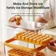 thumbnail image 1 of Bandeja para cubitos de hielo con tapa y contenedor, 64 moldes para cubitos de hielo, bandejas para congelador, molde para bandeja para cubitos de hielo, con 2 bandejas, contenedor para congelador,, 1 of 1