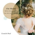 thumbnail image 4 of 6 Pieces Bride Wedding Hair Pins, FHDUSRYO Flower Bridal Hairpin, Crystal Pearl Hair Clip, Rhinestone Hair Barrettes, U Shaped Hair Pins Wedding Hair Accessories for Women, Girls, Bridesmaids, 4 of 7
