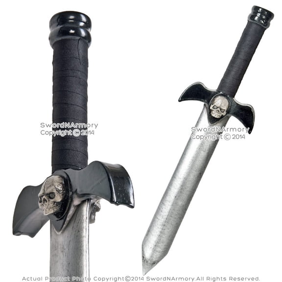 19" Black Demon Foam Dagger LARP Latex Short Sword Video Game