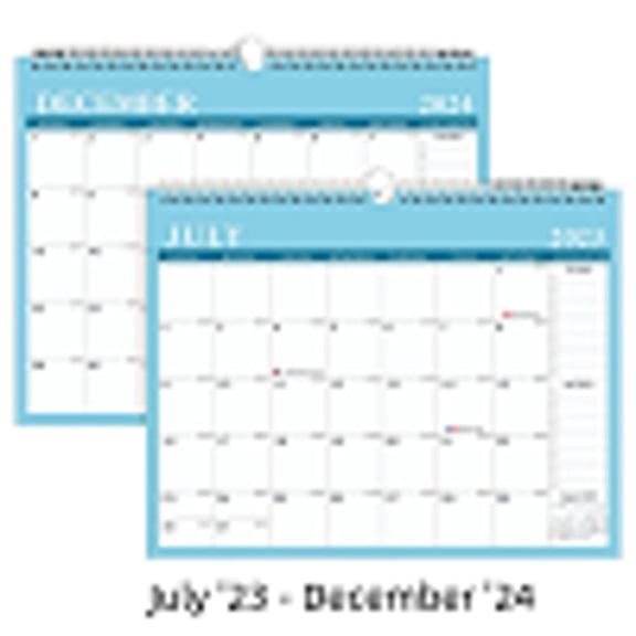 Godderr Wall Style Calendar 2023-2024 English Calendar Portable Desktop Calendar 15x12inch