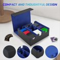 thumbnail image 3 of Caja de Almacenamiento de Tarjetas para Cartas Coleccionables, Caja de Almacenamiento TCG con Magnético para , y Tarjetas Deportivas, Negro+Azul, 3 of 5