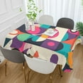 thumbnail image 2 of Yayeee Tablecloths 54" x 54" Rectangle Wrinkle Resistant Party Table Cover, Pink Geometric, 2 of 8