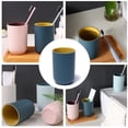 thumbnail image 6 of TIE-DailyNec 4 Pack Plastic Bathroom Tumbler, Unbreakable Reusable Toothbrush Holder Cup for Bathroom ,Light Gray, Dark Blue, Light Pink, Light Blue, 6 of 6