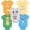 Disney Rainbow Multi, variant on Disney Winnie the Pooh Baby Boys' 5-Pack Short Sleeve Bodysuits Yellow Red Multi