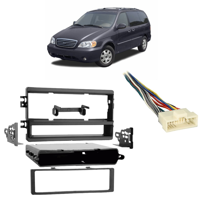 Fits Kia Sedona 2002 Single DIN Aftermarket Harness Radio Install Dash