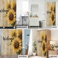 thumbnail image 6 of Sunflower Leaves Welcome Fabric Shower Curtain Vintage Brown Washable Shower Curtains for Bathroom, Waterproof Bath Curtain with Hooks Home Decor 36x72in, 6 of 8