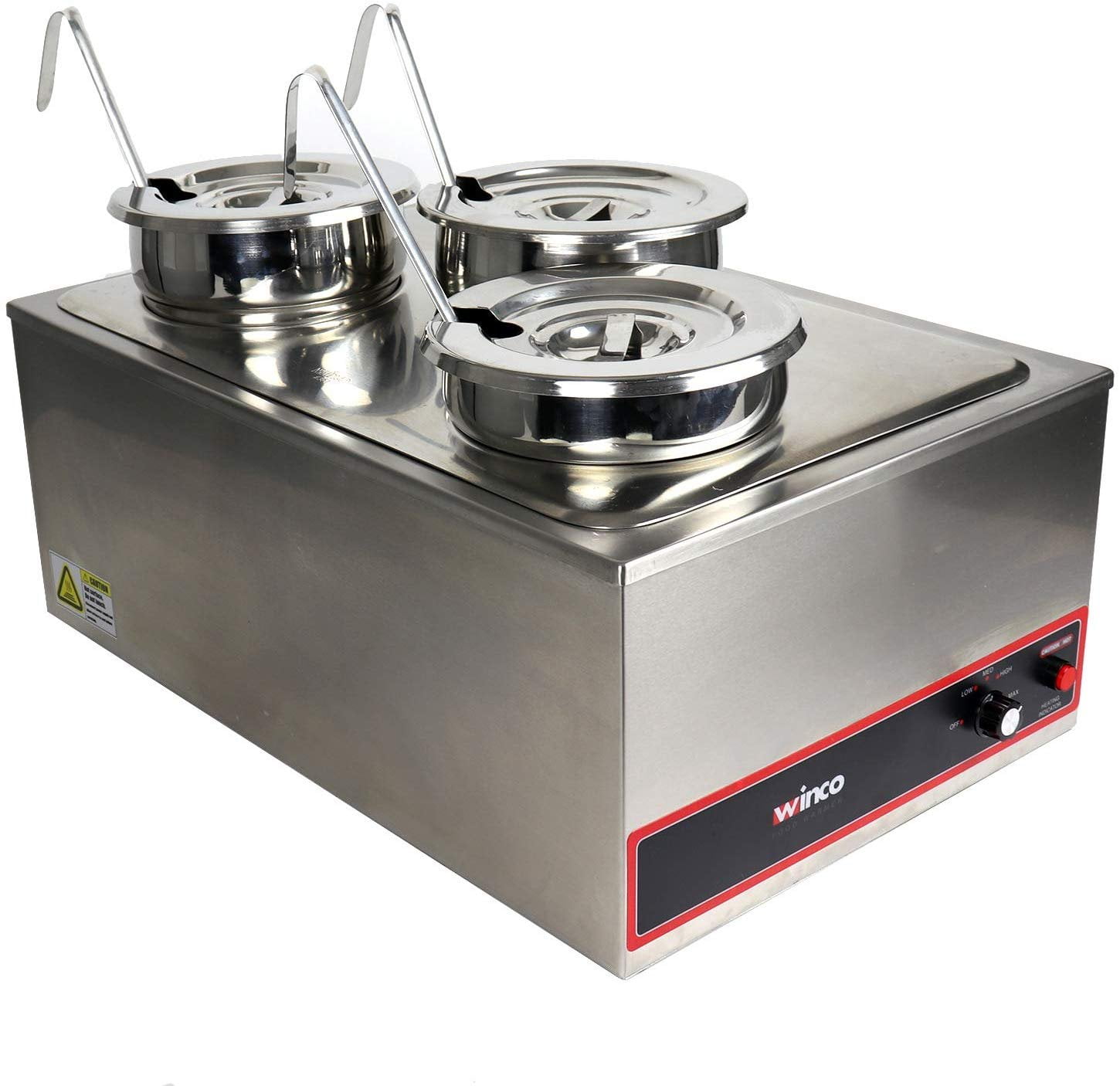 Winco FWS500 Electric Food Warmer with Adapter Plate, 4Quart Insets