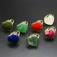 thumbnail image 5 of 1pc Chakra Love Heart Crystal Rings Gemstone Quartz Bead Jewerly Gift Adjustable, 5 of 5