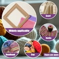thumbnail image 3 of Square Knitting Loom Beech Wood Knitting Board DIY Handcraft Weaving Loom with Non Detachable Hooks Knitting Loom Tools for Making Cushions Scarves Hats Shawls, 3 of 11