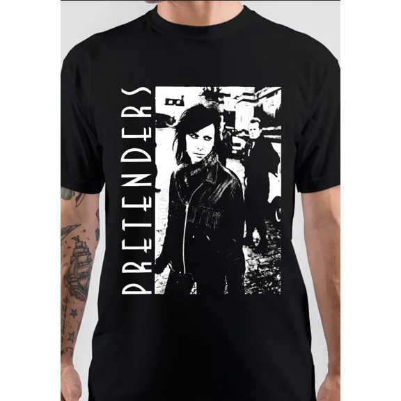 Chrissie Hynde - The Pretenders Short Sleeve Black All Size Tee Shirt HE1092