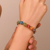 Murano Bouquet Mille-fleurs Glass Bead Unique Crystal Bracelet