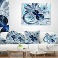 thumbnail image 4 of Designart Dark Blue Purple Fractal Flower - Abstract Throw Pillow - 16x16, 4 of 5