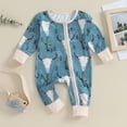 thumbnail image 4 of Douhoow Western Baby Boy Zipped Romper Infant Cow Print One Oiece Jumpsuit Cowboy Bodysuits, 4 of 8
