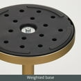 thumbnail image 2 of mDesign Metal and Glass Top Round Accent Side/End Drink Table - Soft Brass, 2 of 7