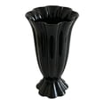 thumbnail image 2 of 9.1 Inch 3D Printed Art Vase, Sleek Matte Black Decorative Flower Vase With Unique Sculpted Design For Home Living Room, Bedroom, Office Tabletop Decor, Ideal For Modern Interior, 2 of 6