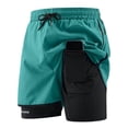 thumbnail image 2 of Bibifish Women's 2-In-1 Shorts Double Layer Unisex Couple Running Outdoor Shorts Workout Shorts, 2 of 6