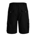 thumbnail image 5 of HKYNLAG Mens Cargo Shorts Casual Summer Bermuda Shorts High Waist Knee Length Hiking Shorts with Multi Pockets Black XL, 5 of 6