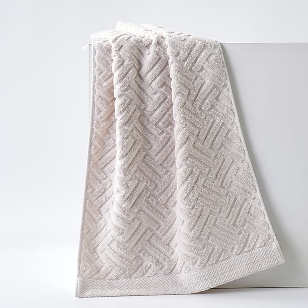 XmhyTop-A Toallas de 34 x 74 cm, suaves toallas de algodón para invitados, absorbentes, para uso diario y limpieza facial, color beige.