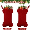 thumbnail image 3 of Dog Christmas Stocking, 16 Inch Large Double Side Knitted Christmas Stocking for Dogs, Bone Shaped Hanging Dog Stocking for Dogs Pets (Red), 3 of 14