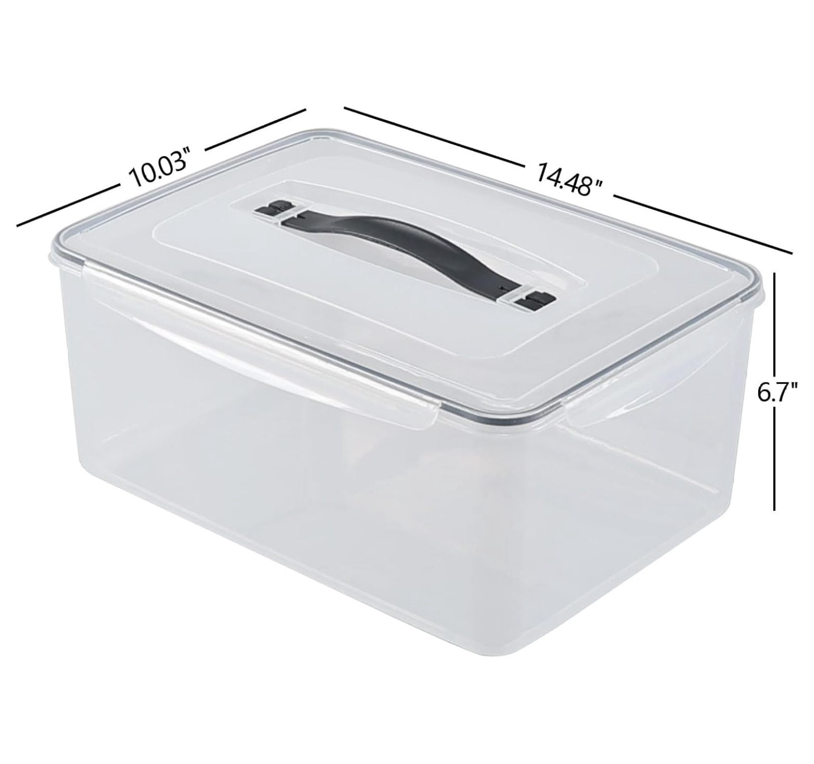 4 Packs Large Airtight Food Storage Containers with Silicone Gasket Sealing Lid, 16 L / 546 Oz, Plastic Storage Bins Boxes for Bread, Rice, Flour, Dog Cat and Other Pet Food