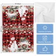 thumbnail image 5 of Red Plaid Christmas 1 Pack Kitchen Towel, Water Absorbent Dish Towel, Snowman Truck Xmas Balls Snowflake Decorative Hand Towels - Quick Drying Cloth for Cooking Baking, 18x28 Inch, 5 of 8