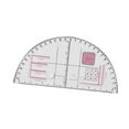 thumbnail image 4 of Regla de geográficas acrílicas, transparente, con latitud y grados, medición escolar para viajar, trabajar al aire libre estiloA CUTICAT Transportador semicircular, 4 of 6