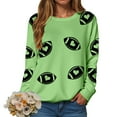 thumbnail image 6 of Godom Womens Sweatshirts Crewneck Rugby Printed Long Sleeve Tops Oversized Pullover Sweatshirt for Women, 6 of 7
