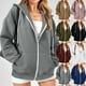 thumbnail image 1 of Pantalones deportivos para mujer,Sudadera con capucha y cremallera extragrande para mujer, chaqueta informal de manga larga con bolsillos, poliéster, para uso diario, sopatenor, 1 of 8