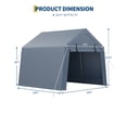 thumbnail image 2 of Outdoor Portable Storage Shelter Shed,Heavy Duty Waterproof Tarp,Motorcycle Garage with Roll-up Zipper Door,Storage Tent for Motorcycle, 2 of 8