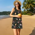 thumbnail image 3 of Daiia Cute Rabbit And Flower Print Women's Dresses 2025 Trendy Short sleeve Dresses Casual Baggy Flowy Maxi Sun Dresses, 3 of 7
