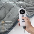 thumbnail image 5 of Heating Pad, Weighted Heating Pad with Massaging Vibrations, Massage Heating Pad for Back Cramps Shoulder Pain Relief, 6 Heat Settings & 4 Massage Modes, Gifts for Christmas, 24" x 12", 5 of 7