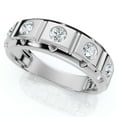 thumbnail image 2 of Pompeii 1/2Ct Men's Diamond High Polish Wedding Ring Lab Grown Anniversary Band, 2 of 5