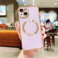 thumbnail image 1 of Funda MagSafe Compatible con iPhone 14, protección de lente chapada de lujo, iPhone 13, 12 Pro Max Plus, antiarañazos, a prueba de golpes Fivean unisex, 1 of 2