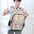 thumbnail image 6 of FORMRS Unisex School Backpack 17" Student Travel Bag with Laptop Compartment, Yellow Wildflower Pattern, 6 of 7