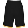 thumbnail image 7 of Holloway Sportswear L Womens RETRO BASKETBALL SHORTS Black/Light Gold/White 224377, 7 of 7