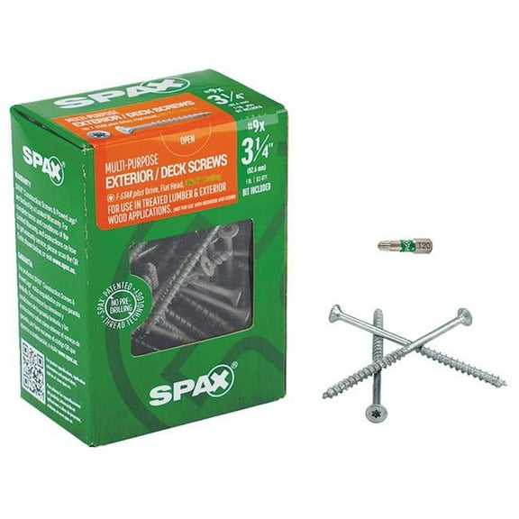 Spax  3.75 in. 1 lbs Flat Head Multi-Purpose Screws, 83 per Pack