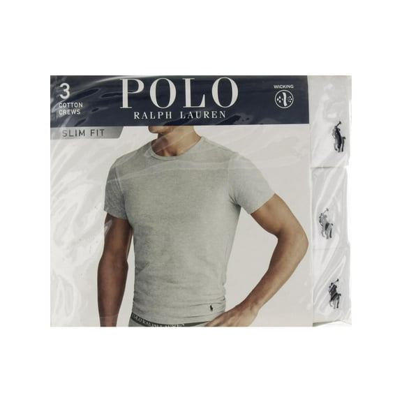 Polo Ralph Lauren Mens Slim Fit Cotton T-Shirt 3-Pack Style-RSCNP3