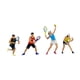 thumbnail image 4 of 4x 1:64 Figuras en miniatura de escala Figuras de personas Collectibles de tenis pequeños Adornos pintados Modelos de decoración de micro paisajismo, 4 of 10